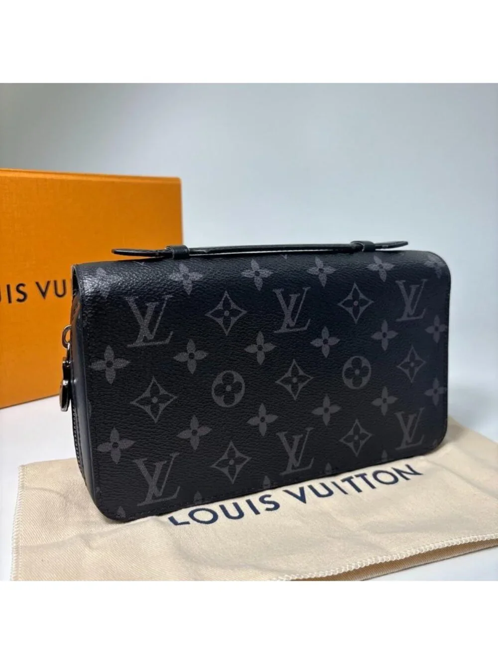 Louis Vuitton Super Zippy XL Monogram Eclipse Black Wallet